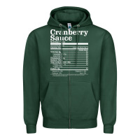 Sports Green cranberry sauce nutrition facts funny thanksgiving christmas food nutr Zipper Hoodie - linhVisuals