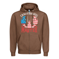 Chestnut crawfish boil master american  flag us big red lobster design Zipper Hoodie - linhVisuals