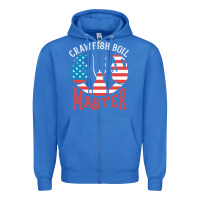 Crawfish Boil Master American  Flag Us Big Red Lobster Design Zipper Hoodie | Teevron