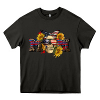 Asphalt american mom skull Heavy Core Tee - CowGirlArtShop