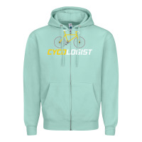 Seafoam cycologist funny cycling and bicycle sport design cycler humor gift bi Zipper Hoodie - linhVisuals