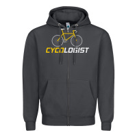 Smoke cycologist funny cycling and bicycle sport design cycler humor gift bi Zipper Hoodie - linhVisuals