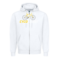 White cycologist funny cycling and bicycle sport design cycler humor gift bi Zipper Hoodie - linhVisuals