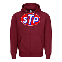 Burgundy stp classic Zipper Hoodie - linhVisuals