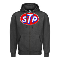 Charcoal Heather stp classic Zipper Hoodie - linhVisuals