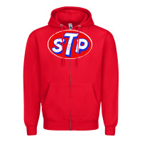 Red stp classic Zipper Hoodie - linhVisuals