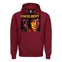 Burgundy engelbert humperdinck vocalist Zipper Hoodie - linhVisuals