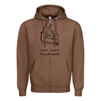 Chestnut Car Seat Headrest Zipper Hoodie - linhVisuals
