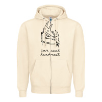 Sandshell Car Seat Headrest Zipper Hoodie - linhVisuals