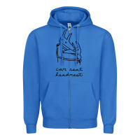 True Royal Car Seat Headrest Zipper Hoodie - linhVisuals