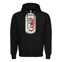 Black Diet Cola Coke Zipper Hoodie - linhVisuals