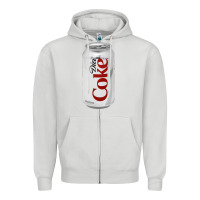 Dove Grey Diet Cola Coke Zipper Hoodie - linhVisuals