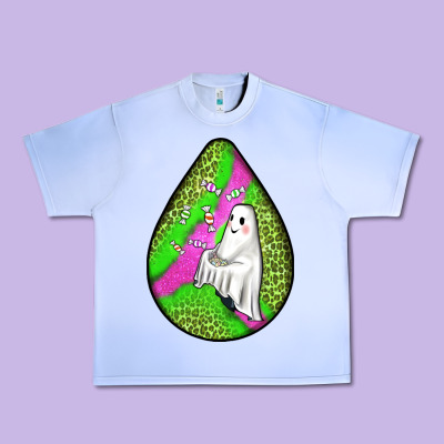 Halloween Ghost Teardrop Urban Heavy Tee Designed By Bundleandbundleshop