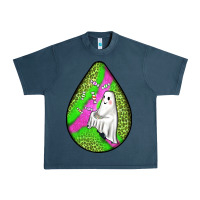 Midnight Navy halloween ghost teardrop Urban Heavy Tee - BundleAndBundleShop