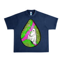Navy halloween ghost teardrop Urban Heavy Tee - BundleAndBundleShop