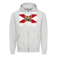 Dove Grey don't new york my florida vintage flag funny saying gift Zipper Hoodie - linhVisuals