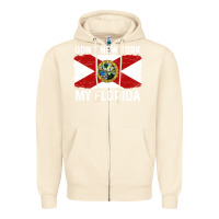 Sandshell don't new york my florida vintage flag funny saying gift Zipper Hoodie - linhVisuals