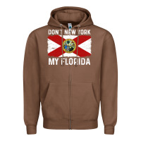 Chestnut don't new york my florida vintage flag funny saying gift Zipper Hoodie - linhVisuals
