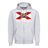 Heather Grey don't new york my florida vintage flag funny saying gift Zipper Hoodie - linhVisuals