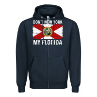Navy don't new york my florida vintage flag funny saying gift Zipper Hoodie - linhVisuals