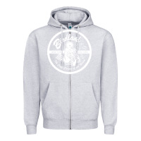 Heather Grey birdland jazz club Zipper Hoodie - linhVisuals