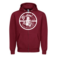 Burgundy birdland jazz club Zipper Hoodie - linhVisuals