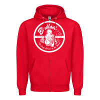 Red birdland jazz club Zipper Hoodie - linhVisuals