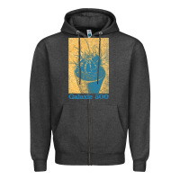 Charcoal Heather galaxie 500 retro vintage look fan design Zipper Hoodie - linhVisuals