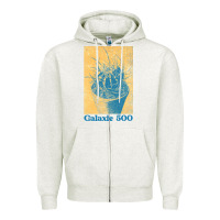 Oatmeal Heather galaxie 500 retro vintage look fan design Zipper Hoodie - linhVisuals