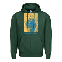 Sports Green galaxie 500 retro vintage look fan design Zipper Hoodie - linhVisuals