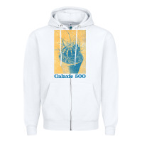 White galaxie 500 retro vintage look fan design Zipper Hoodie - linhVisuals