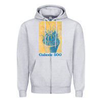 Heather Grey galaxie 500 retro vintage look fan design Zipper Hoodie - linhVisuals