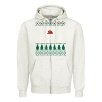 Oatmeal Heather feliz navi dad ugly christmas sweater funny spanish xmas pun gift for Zipper Hoodie - linhVisuals
