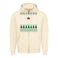 Sandshell feliz navi dad ugly christmas sweater funny spanish xmas pun gift for Zipper Hoodie - linhVisuals