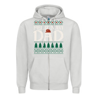 Dove Grey feliz navi dad ugly christmas sweater funny spanish xmas pun gift for Zipper Hoodie - linhVisuals