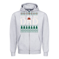Heather Grey feliz navi dad ugly christmas sweater funny spanish xmas pun gift for Zipper Hoodie - linhVisuals