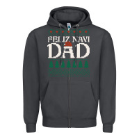 Smoke feliz navi dad ugly christmas sweater funny spanish xmas pun gift for Zipper Hoodie - linhVisuals