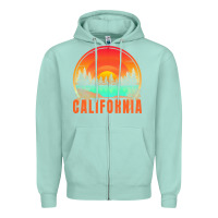 Seafoam california t  shirt california sunset vintage trees scenery t  shirt Zipper Hoodie - linhVisuals
