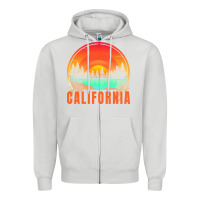 Dove Grey california t  shirt california sunset vintage trees scenery t  shirt Zipper Hoodie - linhVisuals