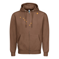 Chestnut flag of alaska Zipper Hoodie - linhVisuals