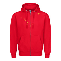 Red flag of alaska Zipper Hoodie - linhVisuals