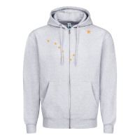 Heather Grey flag of alaska Zipper Hoodie - linhVisuals