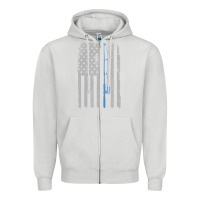 Dove Grey fishing american flag vintage fishing rod patriotic 4ht of july gift f Zipper Hoodie - linhVisuals
