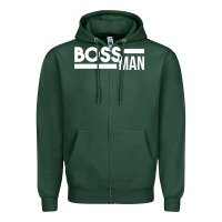 Sports Green boss man Zipper Hoodie - linhVisuals