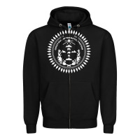 Black great seal of the navajo nation faded style design Zipper Hoodie - linhVisuals