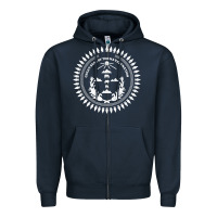 Navy great seal of the navajo nation faded style design Zipper Hoodie - linhVisuals