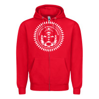 Red great seal of the navajo nation faded style design Zipper Hoodie - linhVisuals