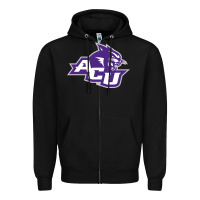 Black abilene-christian-wildcats3 Zipper Hoodie - linhVisuals