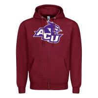 Burgundy abilene-christian-wildcats3 Zipper Hoodie - linhVisuals
