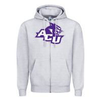 Heather Grey abilene-christian-wildcats3 Zipper Hoodie - linhVisuals